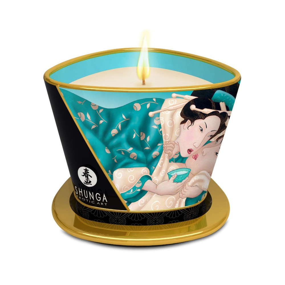Масажна свічка Shunga Massage Candle – Island Blossoms (170 мл) з афродизіаками - зображення 1