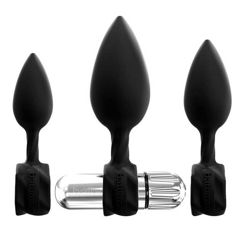 Набір анальних вібропробок Bathmate Anal Training Plugs VIBE, діаметр 2,5 см - 3,1см - 3,8см - зображення 1