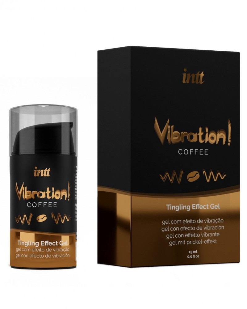 Рідкий вібратор Intt Vibration Coffee (15 мл), густий гель, дуже смачний, діє до 30 хвилин - зображення 1