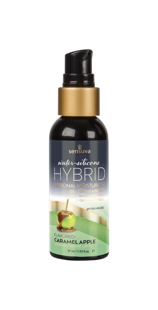 Змазка водно-силіконова Sensuva Hybrid Caramel Apple (57 мл) без цукру, можна для оральних пестощів - зображення 1