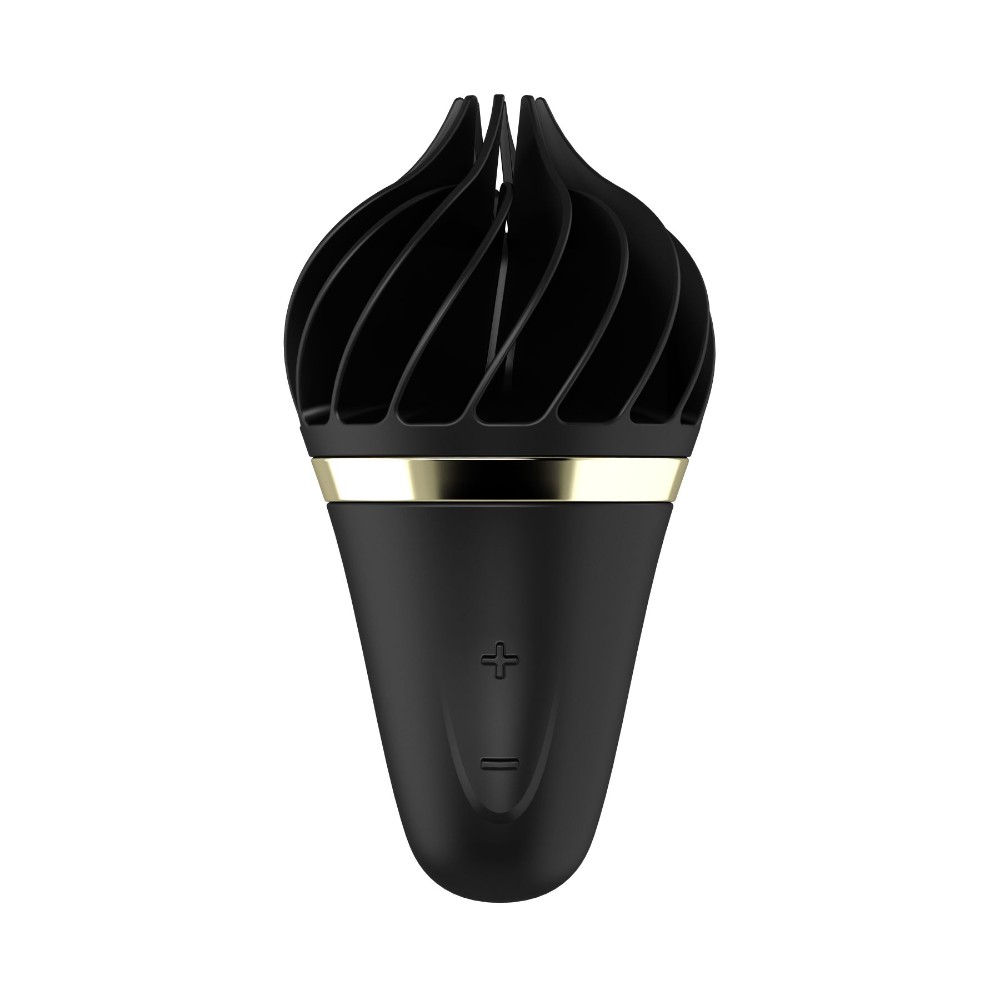 Морозиво-спінатор Satisfyer Lay-On - Sweet Treat Black/Gold, 10 режимів роботи, водонепроникний - зображення 1