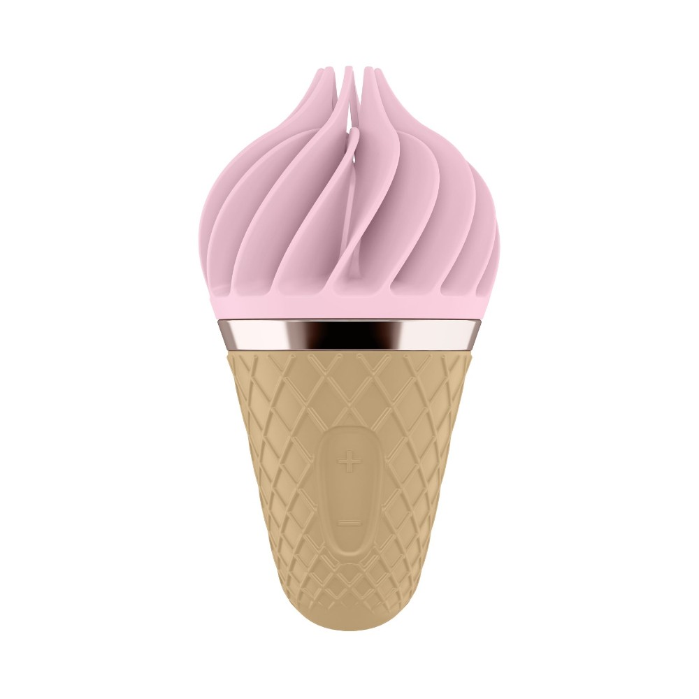 Морозиво-спінатор Satisfyer Lay-On - Sweet Treat Pink/Brown, 10 режимів роботи, водонепроникний - зображення 1