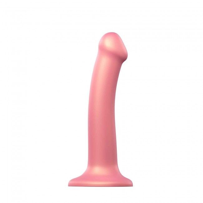 Насадка для страпону Strap-On-Me Mono Density Dildo Rose M, діам. 3,3 см, одношаровий силікон, гнучк - зображення 1