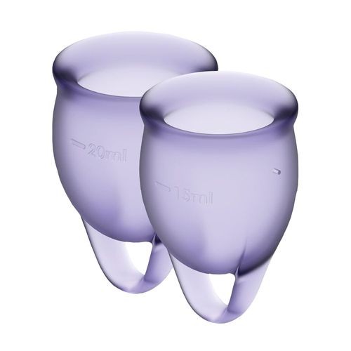 Набір менструальних чаш Satisfyer Feel Confident (lila), 15мл та 20мл, без мішечка - зображення 1