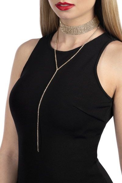 Кольє зі стразами Bijoux Pour Toi - Emma Gold - зображення 1