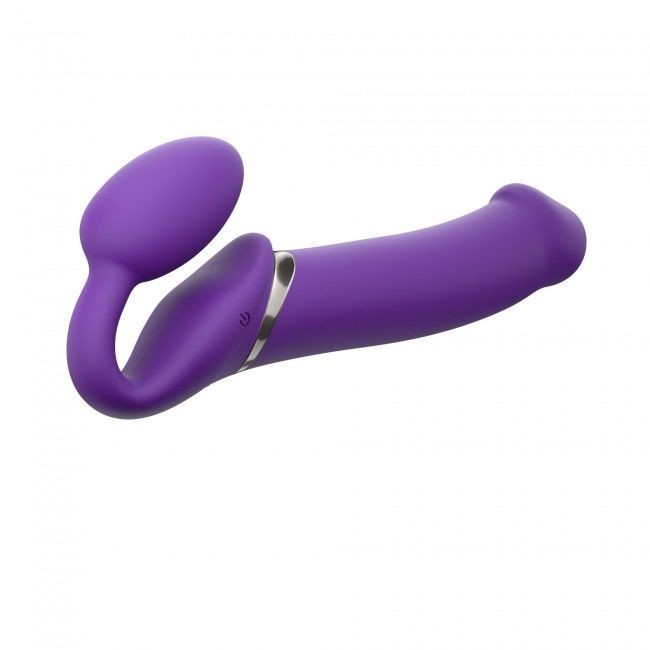 Безремінний страпон з вібрацією Strap-On-Me Vibrating Violet XL, діам. 4,7см, пульт ДК, регульований - зображення 1
