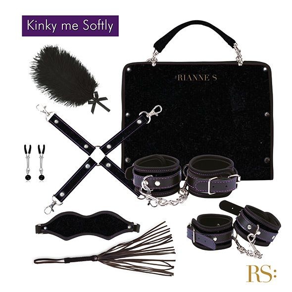 Подарунковий набір для BDSM RIANNE S — Kinky Me Softly Black: 8 предметів для задоволення - зображення 1
