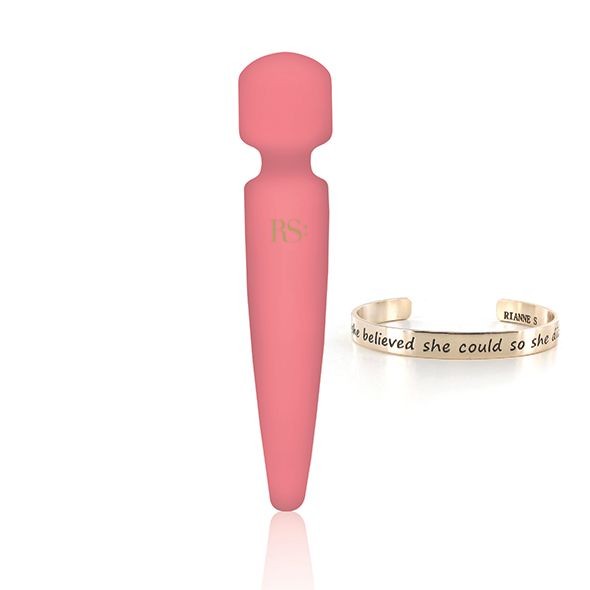 Вібромасажер Rianne S: Bella Mini Wand Coral, 10 режимів роботи, медичний силікон, подарункове паков - зображення 1