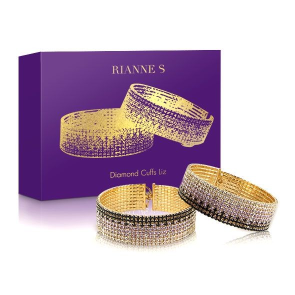 Лакшері наручники-браслети з кристалами Rianne S: Diamond Cuffs, подарункове паковання - зображення 1