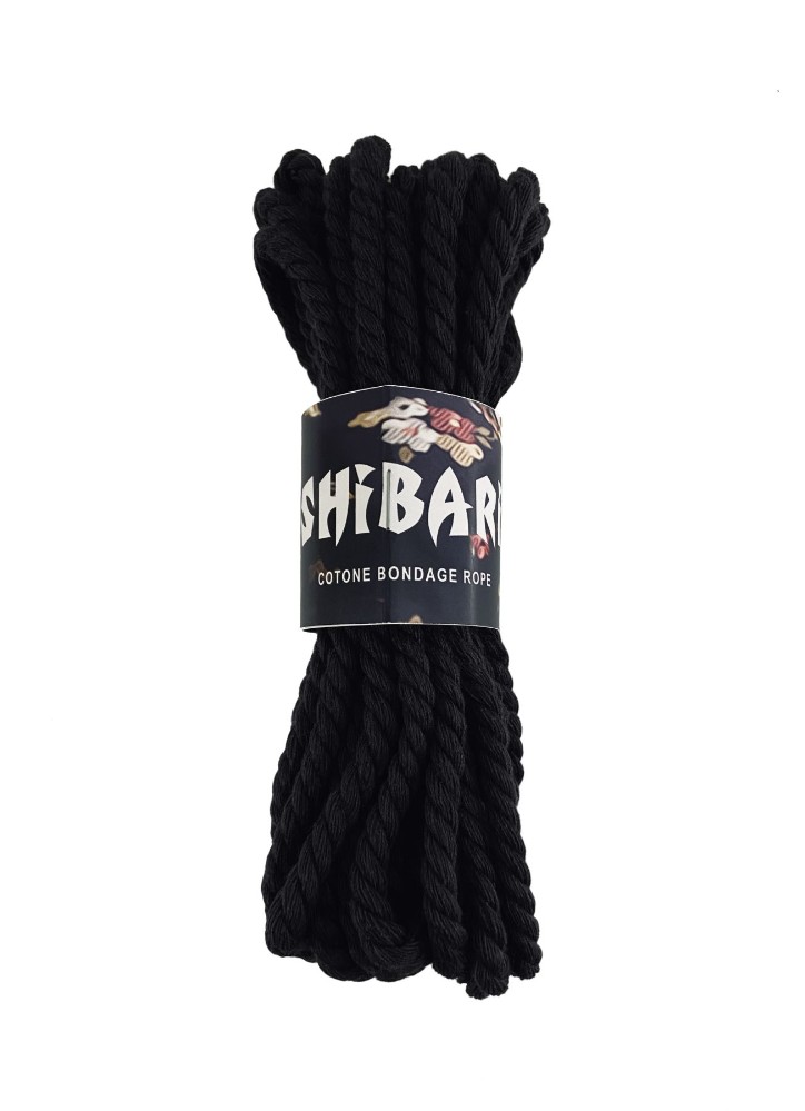 Бавовняна мотузка для шібарі Feral Feelings Shibari Rope, 8 м чорна - зображення 1