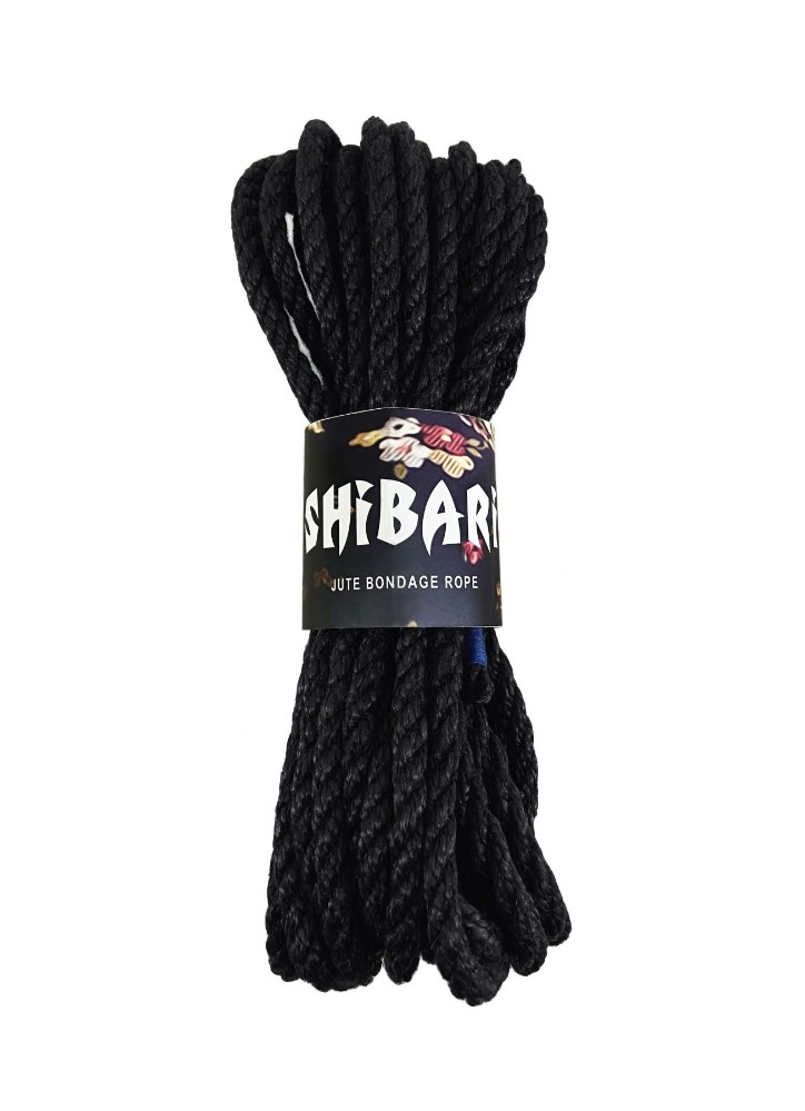 Джутова мотузка для Шибарі Feral Feelings Shibari Rope, 8 м чорна - зображення 1