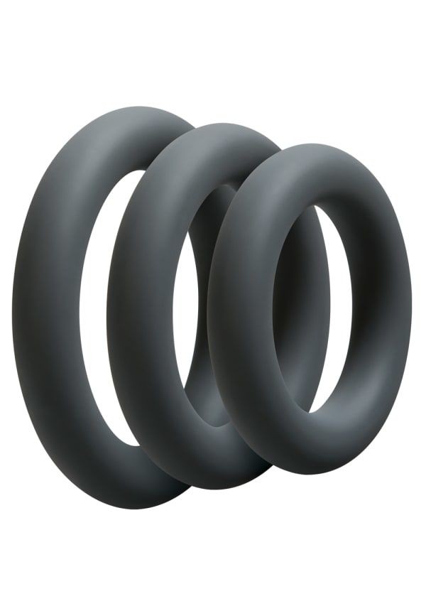 Набір ерекційних кілець Doc Johnson OptiMALE 3 C-Ring Set Thick - зображення 1