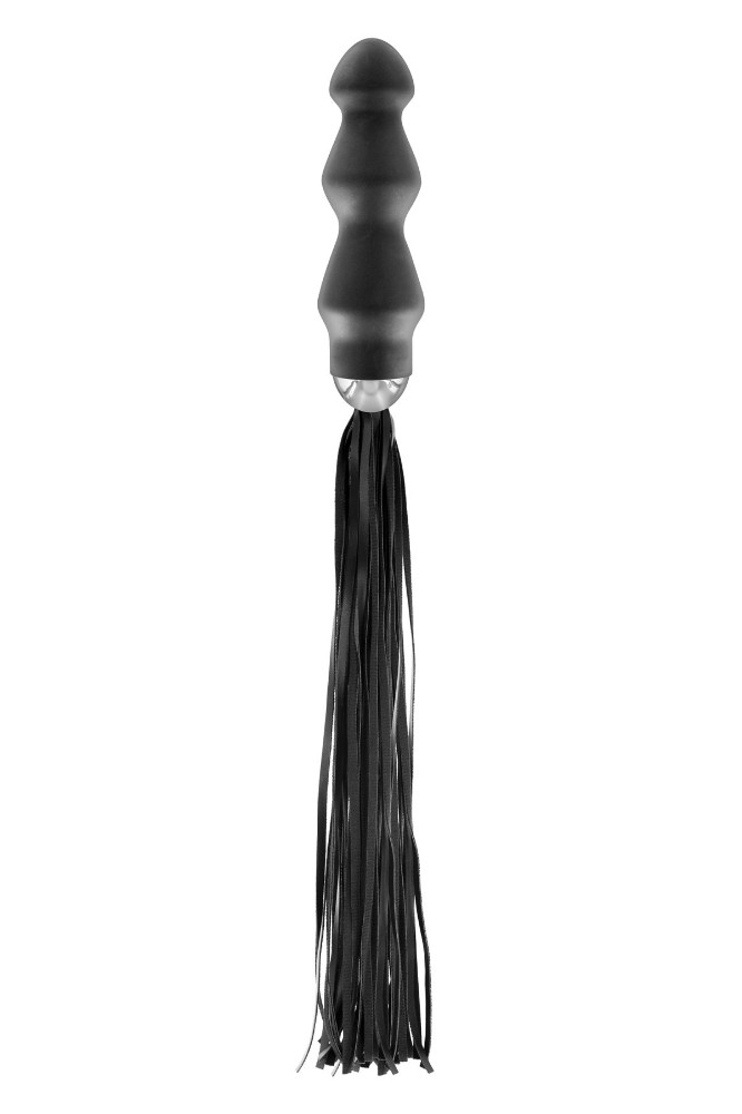 Флогер з ручкою - анальним плагом Fetish Tentation Whip with Plug Handle - зображення 1