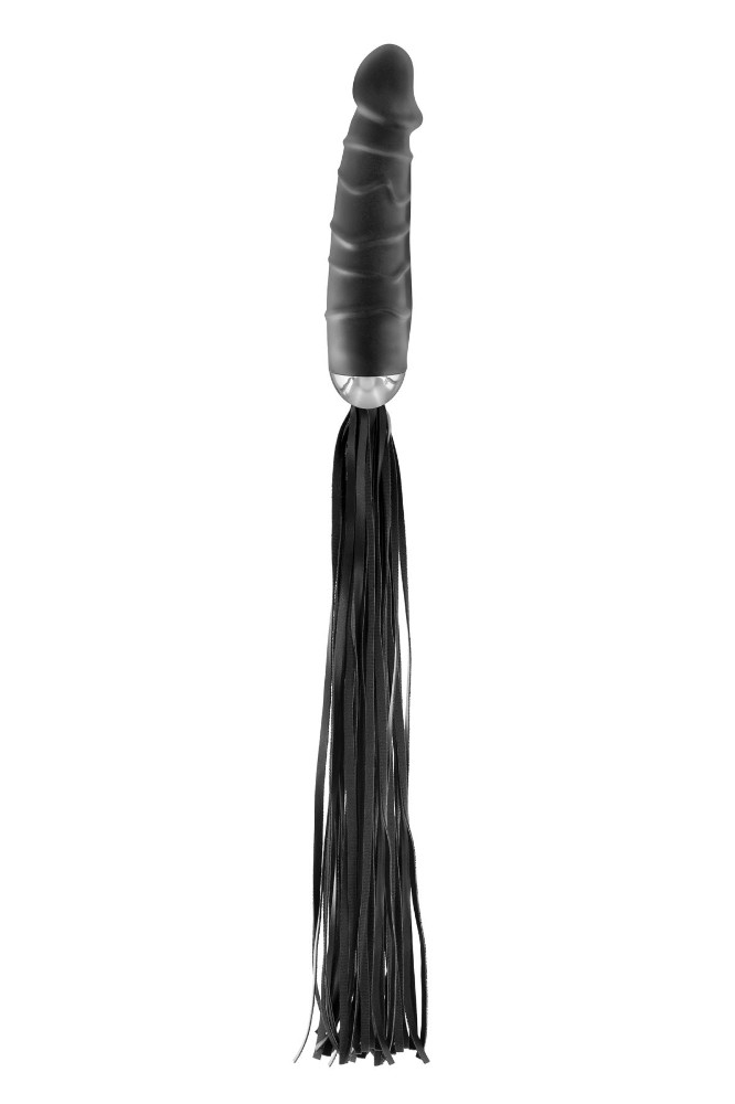 Флогер з ручкою-дилдо Fetish Tentation Whip with Dildo Handle - зображення 1