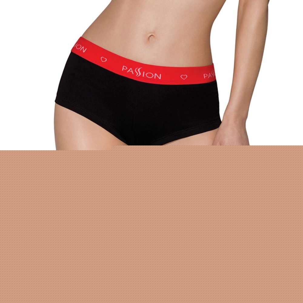 Трусики-шортики Passion PS003 PANTIES M, black - зображення 1