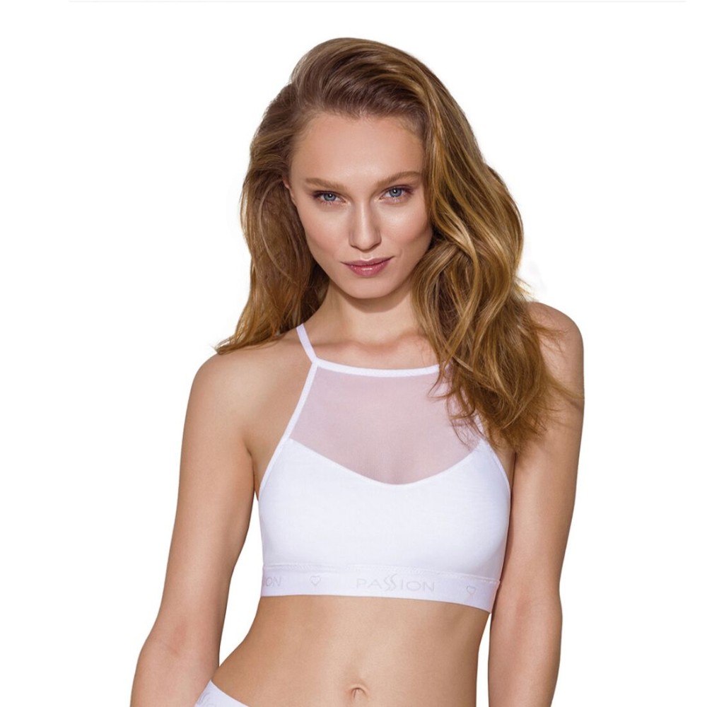 Спортивний топ з прозорою вставкою Passion PS006 TOP S, white - зображення 1
