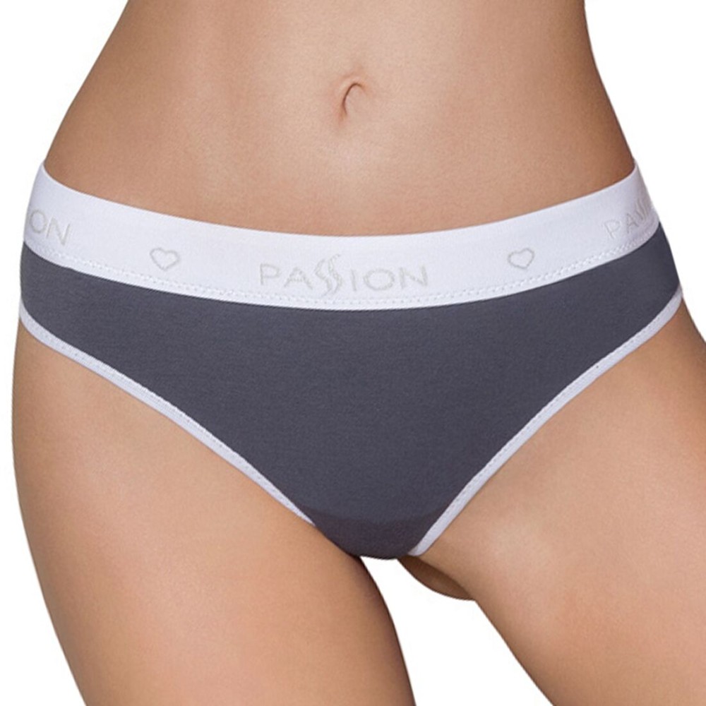 Спортивні трусики-стрінги Passion PS007 PANTIES dark grey, L - зображення 1
