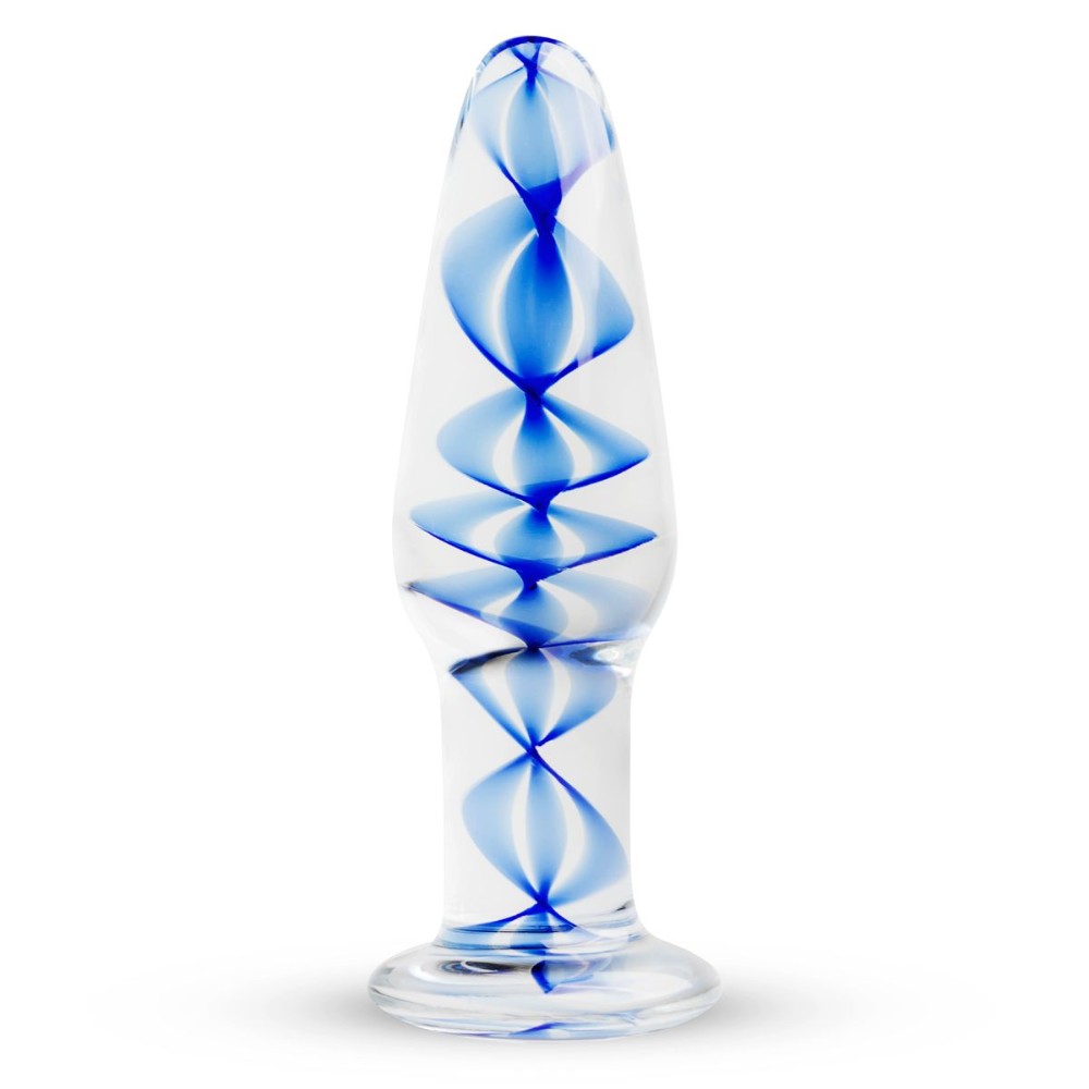 Скляна анальна пробка з внутрішньою спіраллю Gildo Glass Buttplug No. 23 - зображення 1