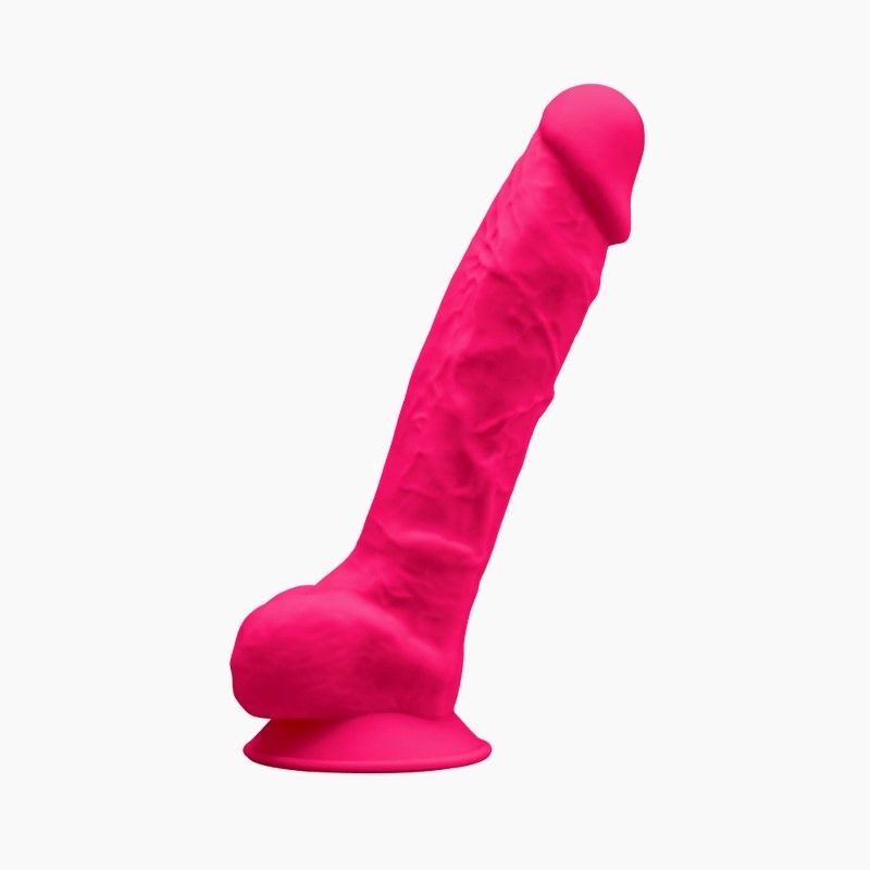 Фалоімітатор SilexD Vetus Pink (MODEL 1 size 8in), двошаровий, силікон + Silexpan, діаметр 4,2см - зображення 1