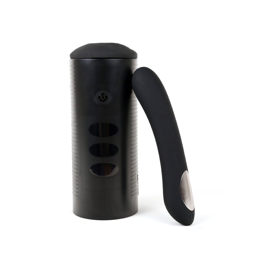 Інтерактивний набір: мастурбатор Kiiroo Titan + стимулятор точки G Pearl 2 Couple Set Black - зображення 1