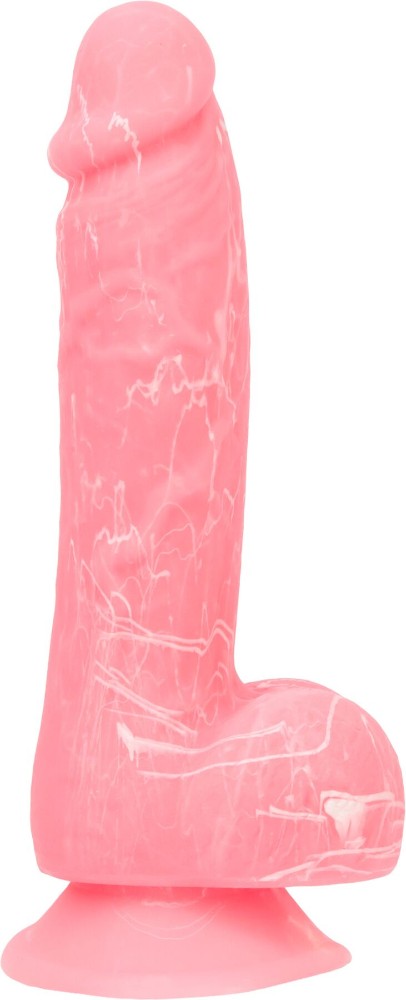Фалоімітатор, що світиться у темряві, ADDICTION - BRANDON - 7.5 "- PINK G.I.D. / W PB, 19 см, силіко - зображення 1