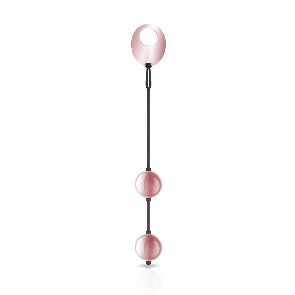 Металеві вагінальні кульки Rosy Gold - Nouveau Kegel Balls, маса 376 г, діаметр 2,8 см - зображення 1