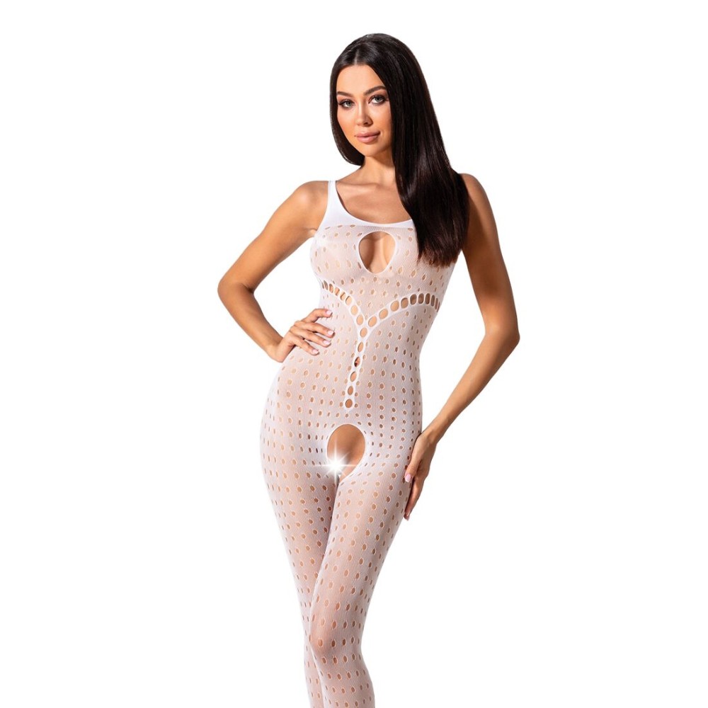 Бодістокінг з доступом до інтимних місць Passion BS078 white - зображення 1