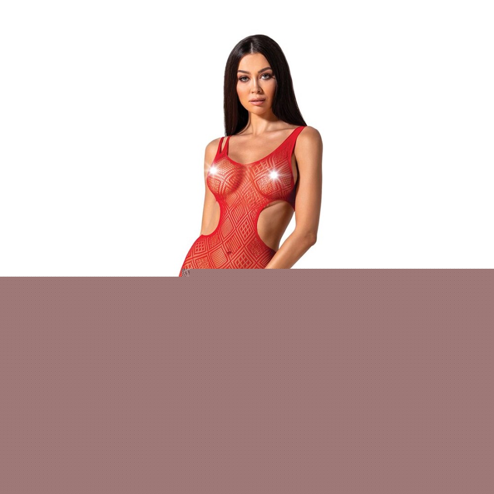 Еротичний бодістокінг з малюнком Passion BS085 red - зображення 1