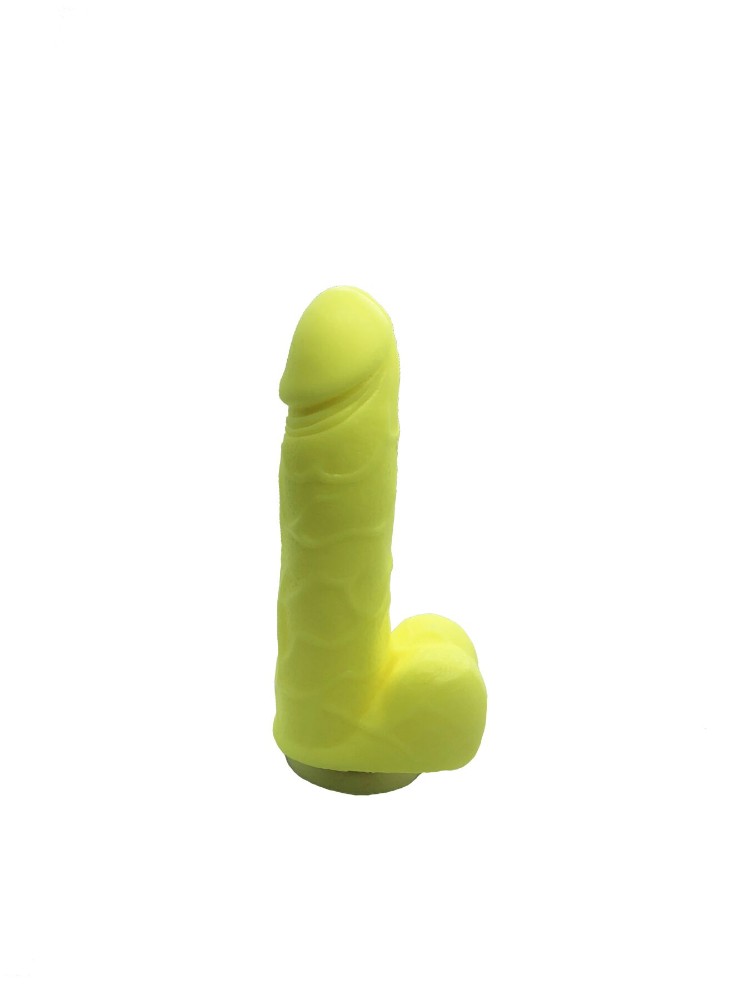 Мило у формі пеніса Чистий Кайф Yellow size S, крафтове мило-член, натуральне - зображення 1