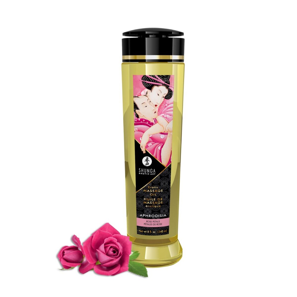Масажна олія Shunga Aphrodisia – Roses (240 мл) натуральна зволожувальна - зображення 1