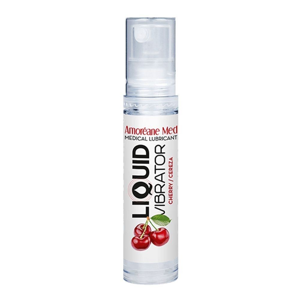 Лубрикант з ефектом вібрації Amoreane Med Liquid Vibrator Cherry (10 мл) - зображення 1