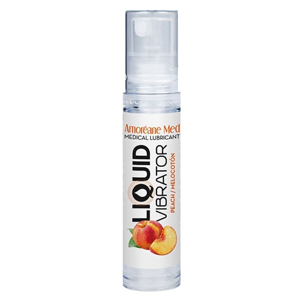 Лубрикант з ефектом вібрації Amoreane Med Liquid Vibrator Peach (10 мл) - зображення 1