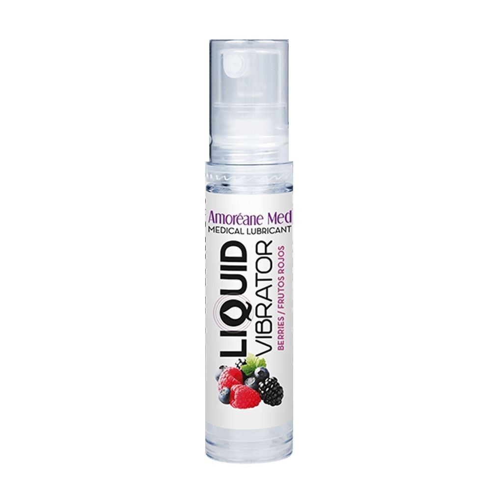 Лубрикант з ефектом вібрації Amoreane Med Liquid Vibrator Berries (10 мл) - зображення 1
