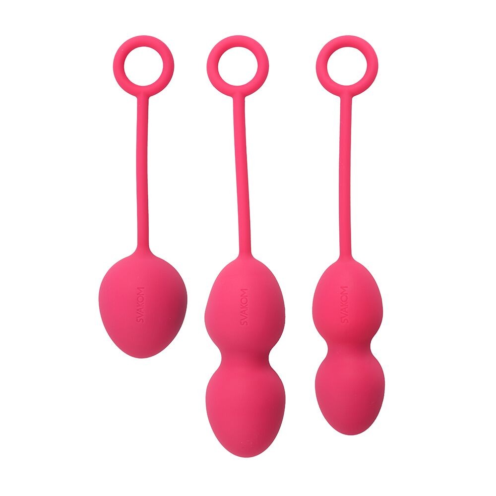Набір вагінальних кульок зі зміщеним центром ваги Svakom Nova Plum Red - зображення 1