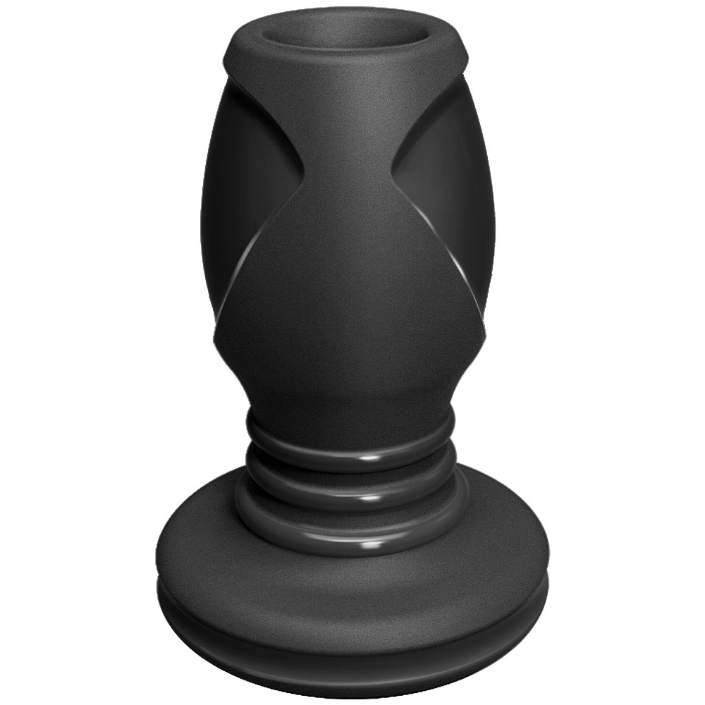 Анальний тунель Doc Johnson Platinum Premium Silicone — The Stretch — Medium — Black - зображення 1