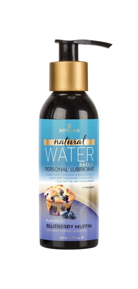 Змазка на водній основі Sensuva Natural Water-Based Blueberry Muffin 125мл без гліцерину і парабенів - зображення 1