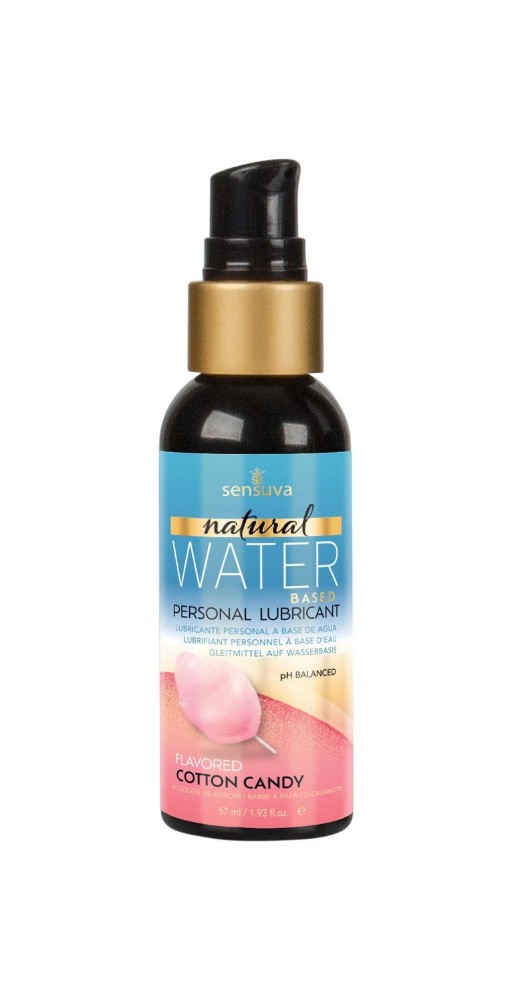 Змазка на водній основі Sensuva Natural Water-Based Cotton Candy (57 мл) без гліцерину та парабенів - зображення 1