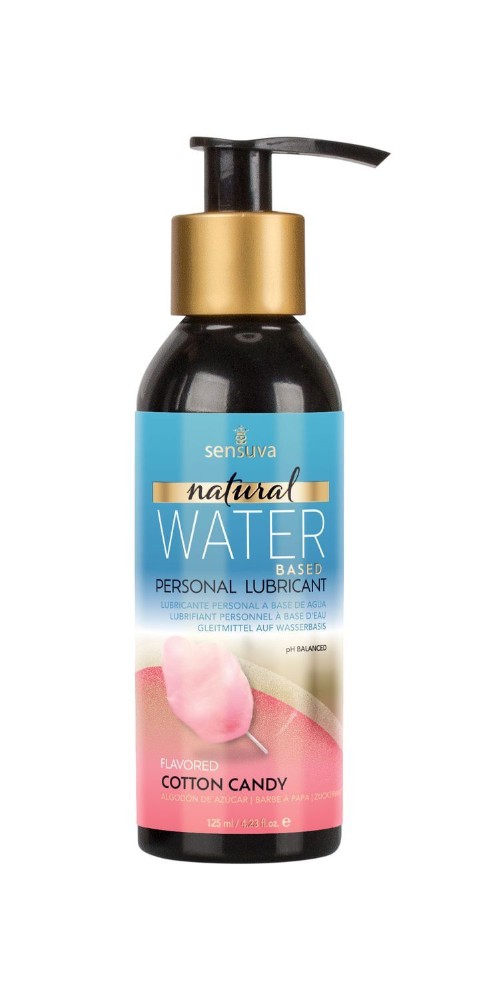 Змазка на водній основі Sensuva Natural Water-Based Cotton Candy (125мл) без гліцерину і парабенів - зображення 1