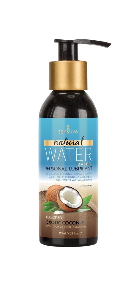 Змазка на водній основі Sensuva Natural Water-Based Exotic Coconut (125 мл) без гліцерину і парабенів - зображення 1
