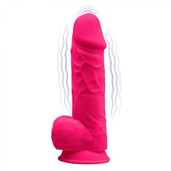 Фалоімітатор з вібрацією SilexD Norman Vibro Pink (MODEL 1 size 8,5in), двошаровий, діаметр 5 см - зображення 1