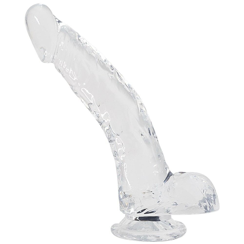 Прозорий фалоімітатор Alive Jelly Dildo Stallion, ТПЕ, присоска, діаметр 3,5 см, довжина 22 см - зображення 1