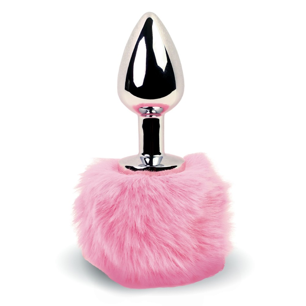 Анальна пробка FeelzToys - Bunny Tails Butt Plug Pink - зображення 1