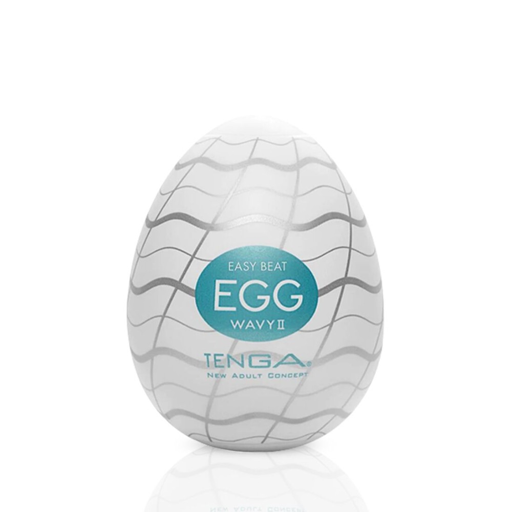 Мастурбатор-яйце Tenga Egg Wavy II з подвійним хвилястим рельєфом - зображення 1