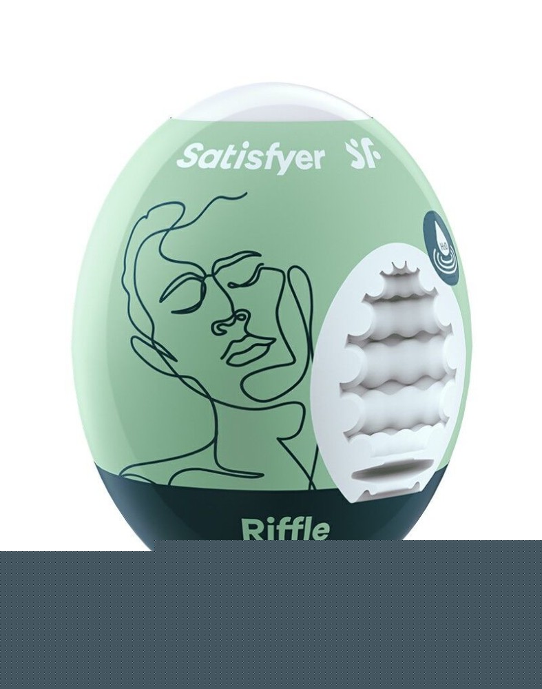 Самозмащувальний мастурбатор-яйце Satisfyer Masturbator Egg Riffle, одноразовий, не потребує змазки - зображення 1
