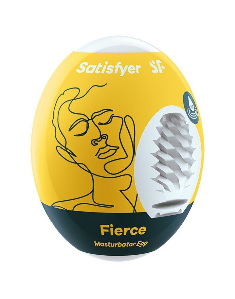 Самозмащувальний мастурбатор-яйце Satisfyer Masturbator Egg Fierce, одноразовий, не потребує змазки - зображення 1