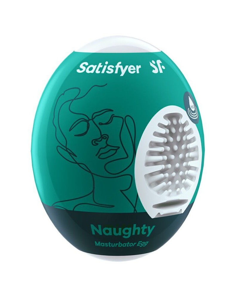 Самозмащувальний мастурбатор-яйце Satisfyer Masturbator Egg Naughty, одноразовий, не потребує змазки - зображення 1