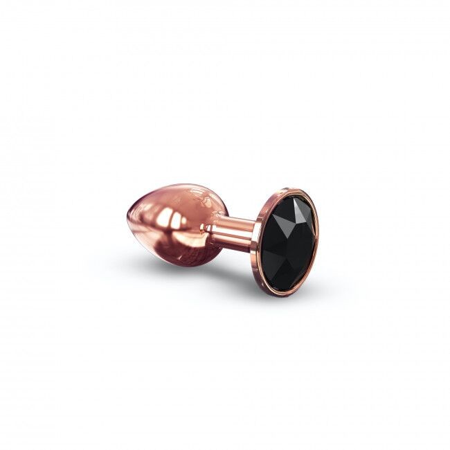 Металева анальна пробка із прикрасою у вигляді кристалу Dorcel - Diamond Plug Rose Gold S - зображення 1