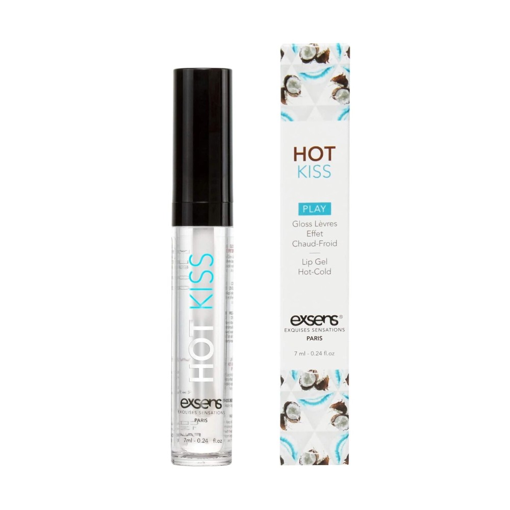 Стимулювальний блиск для губ EXSENS Coconut Hot Kiss 7 мл, зігріває та охолоджує - зображення 1