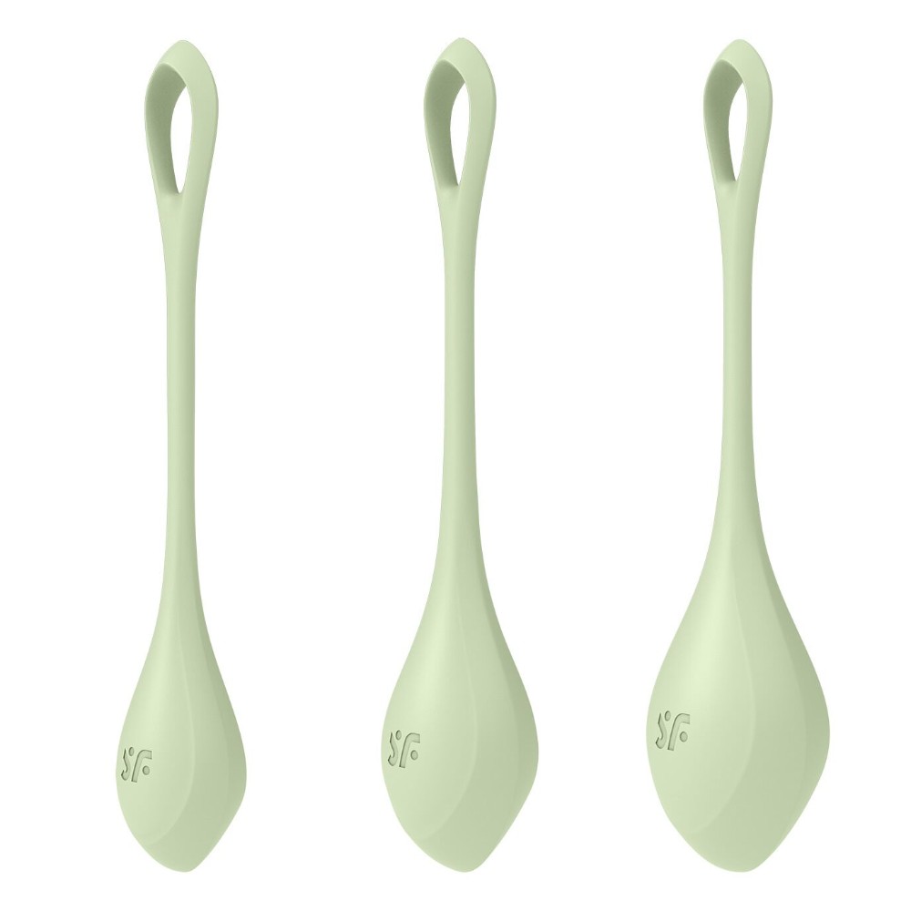 Набір йоні-намистин Satisfyer Yoni Power 2 Light Green, діаметр 2-2,5-3 см, маса 22-44-73 г - зображення 1