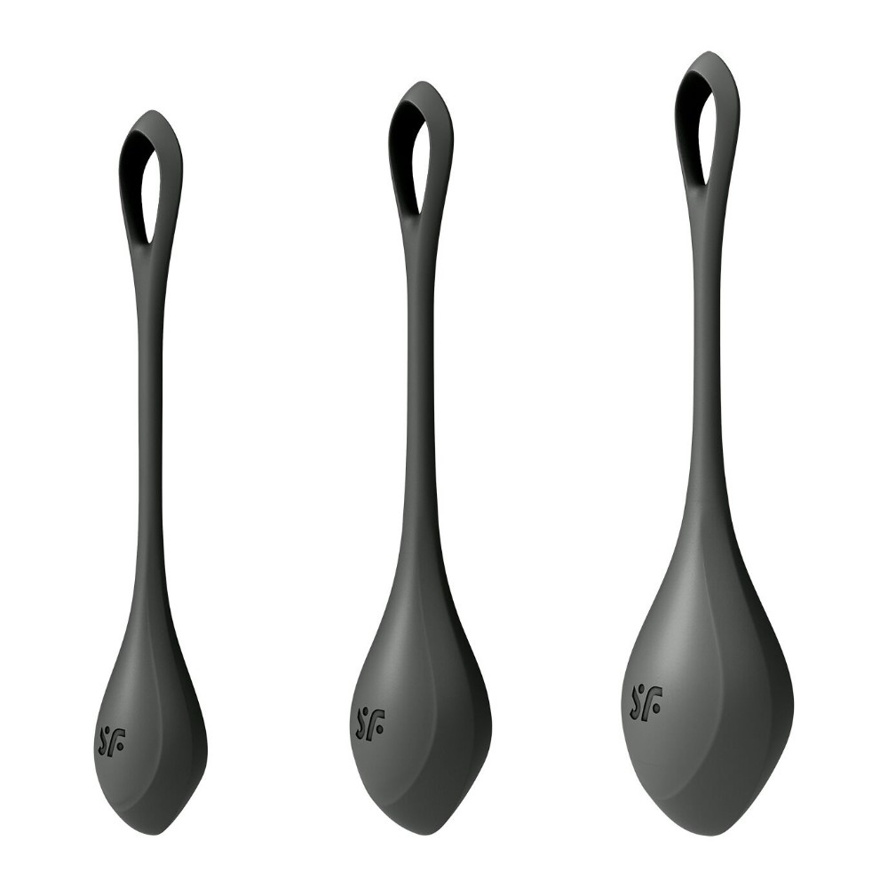 Набір йоні намистин Satisfyer Yoni Power 2 Black, діаметр 2-2,5-3см, маса 22-44-73 г - зображення 1